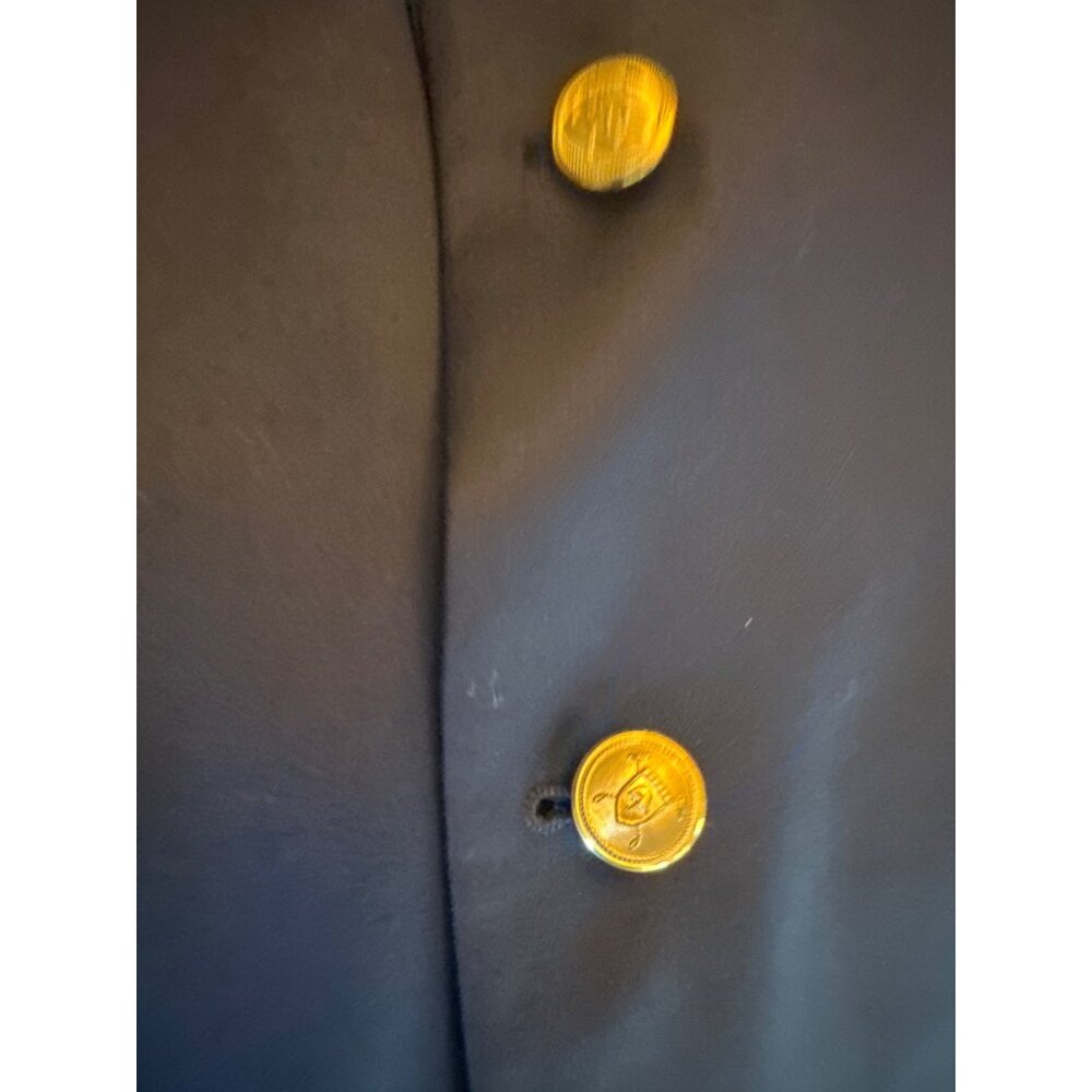 Lauren Ralph Lauren Mens Navy Blazer Jacket 42R 100% Wool Gold Buttons - Picture 2 of 8